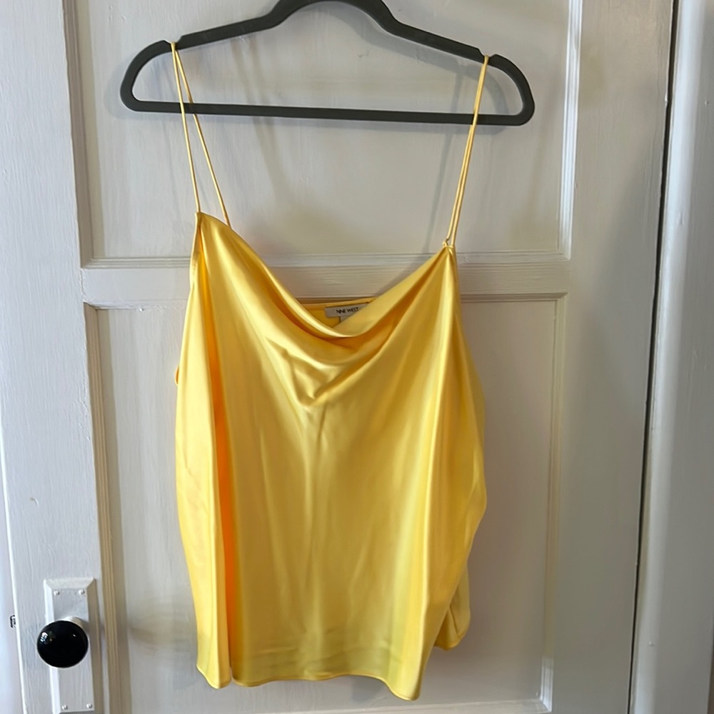Yellow Cowl Neck Top